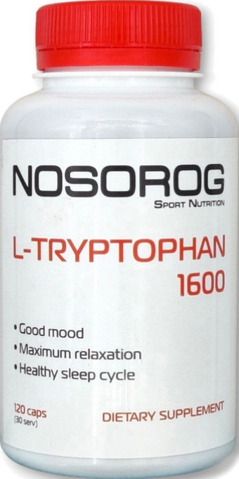 Триптофан NOSOROG L-Tryptophan 1600 120 капсул