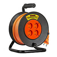 Подовжувач на котушці 50 м, 4,0 кВт, 2х2,5 мм²