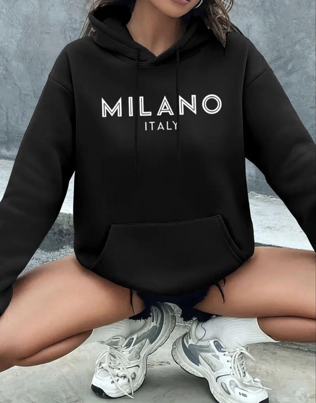 Жіноча тепла толстовка з  принтом  MILANO