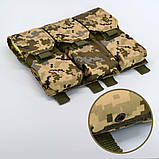 Підсумок потрійний для магазинів АК закритий з MOLLE в камуфляжі мм14, фото 7
