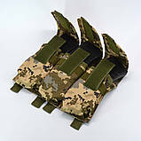 Підсумок потрійний для магазинів АК закритий з MOLLE в камуфляжі мм14, фото 10