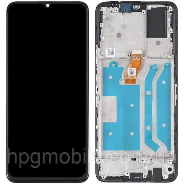 Дисплей для Huawei Honor X7/Honor Play 30 Plus модуль (екран та сенсор) з рамкою, Чорний, фото 1