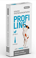 PROVET Profiline краплі від бліх та кліщів для собак до 4 кг (4 піпетки)