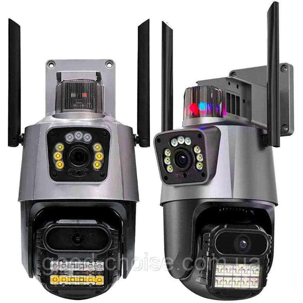 Набір 2шт Вулична WIFI камера відеоспостереження 6MP, Full HD / Поворотна IP камера спостереження, фото 1