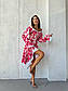 Сукня міді з відкритими плечима зборкою на грудях у яскравий принт (р. 42-52) 2PL5831, фото 7