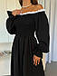 Сукня міді з подвійною спідницею відкритими плечима та складкою на грудях (р. 42-52) 2PL5832, фото 9