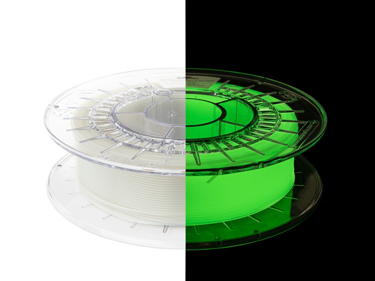 Filament Spectrum PET-G Glow in the Dark 1.75mm YELLOW-GREEN 0.5kg, фото 1