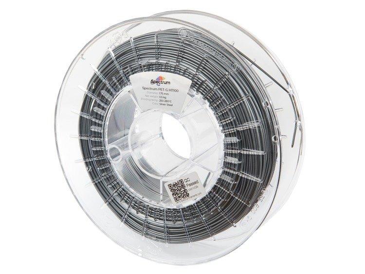 Filament Spectrum PET-G HT100 1.75mm SILVER STEEL 0.5kg, фото 1