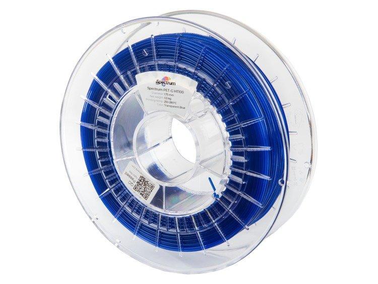 Filament Spectrum PET-G HT100 1.75mm TRANSPARENT BLUE 0.5kg, фото 1