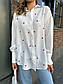 Жіноча біла сорочка жата з принтом серця (р. 42-48) 79BL1080, фото 2