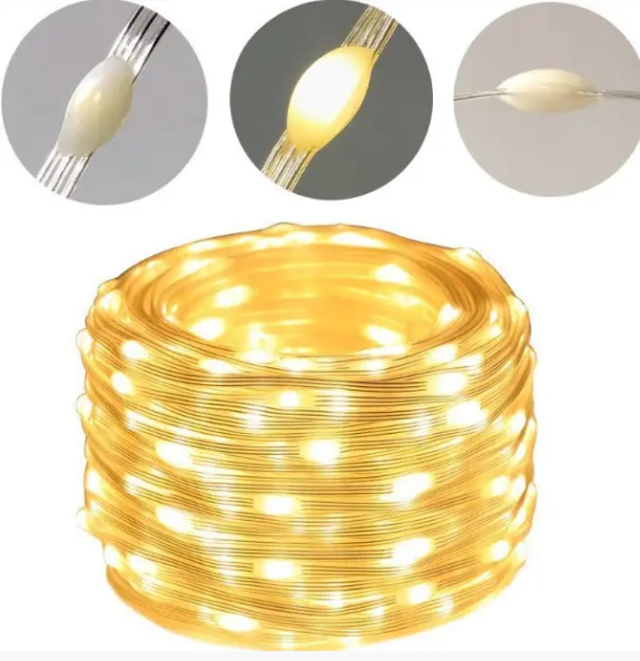 Вулична світлодіодна гірлянда великі каплі роси 300Led 30м + 8 режимів світіння (CC18200-T300), фото 1