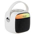 Караоке колонка з мікрофоном - SD/USB/AUX/Bluetooth Adler AD 1199 біла, фото 3