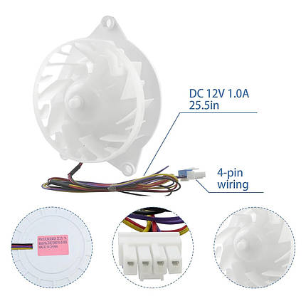 Вентилятор 12V для холодильника LG Z40E12MS1A0-57K06 EAU64824806, фото 3
