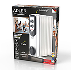 Олійний радіатор обігрівач Adler AD 7816 (9 ребер, 2000 Вт, 3 режими), фото 3