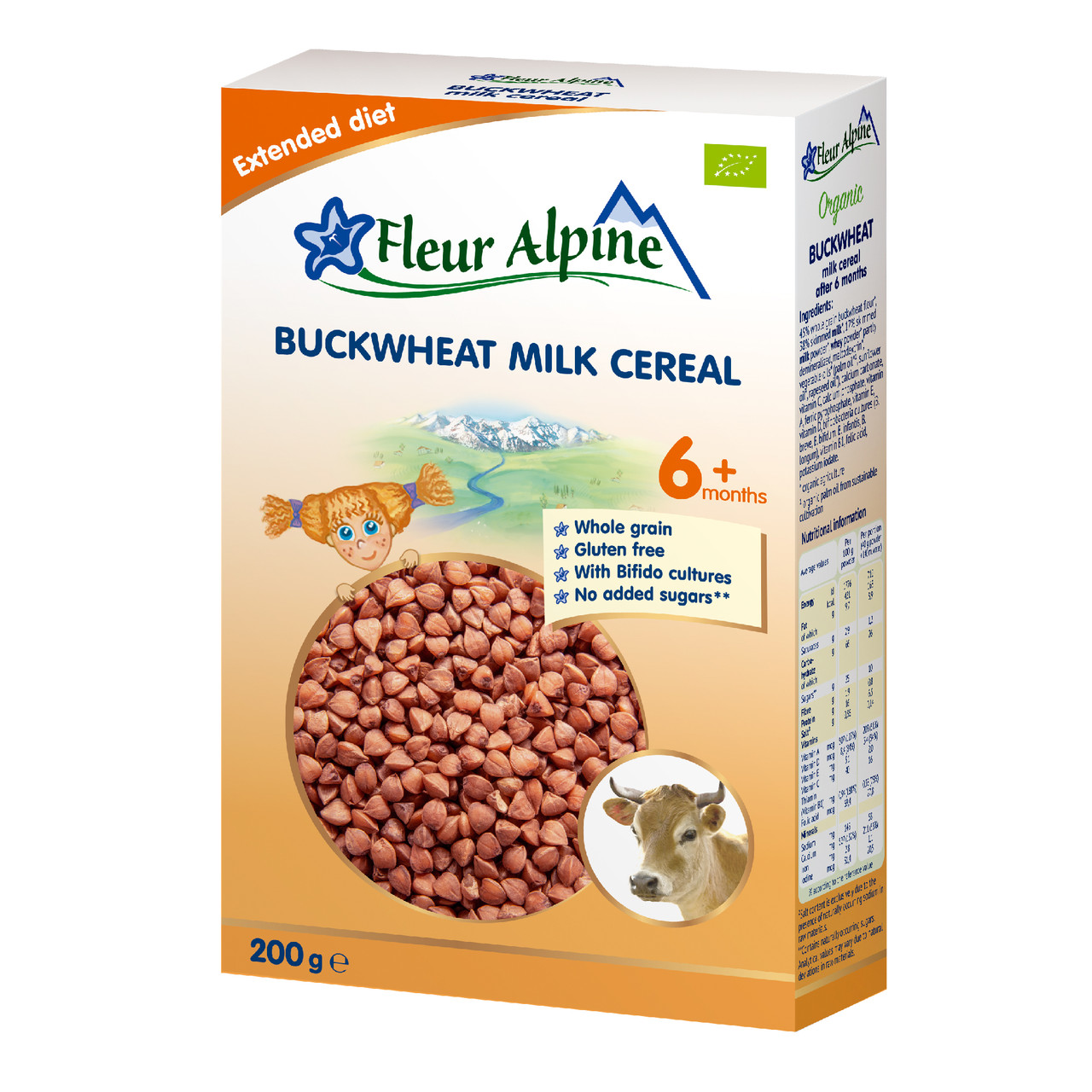 Каша молочна дитяча Fleur Alpine BUCKWHEAT (гречана), з 6 місяців, 200 г, фото 1