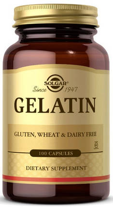 Гідролізат желатину Solgar Gelatin 100 caps, фото 1