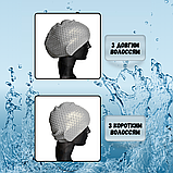 Шапочка для плавання із силікону універсальна, шапочка для плавання для великої голови Hechpro сіра (1696), фото 8