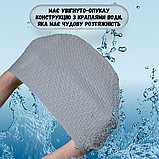 Шапочка для плавання із силікону універсальна, шапочка для плавання для великої голови Hechpro сіра (1696), фото 7