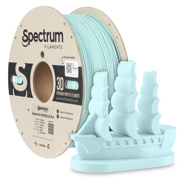 Filament Spectrum Pastello PLA 1.75mm WATER BLUE 1kg, фото 1