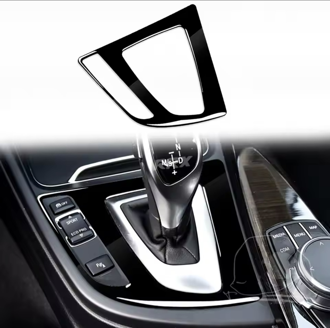 Купити Накладка на коробку передач BMW F30 наклейка тюнінг салону бмв ф30 ф 30 накладка панелі коробки передач, фото 1