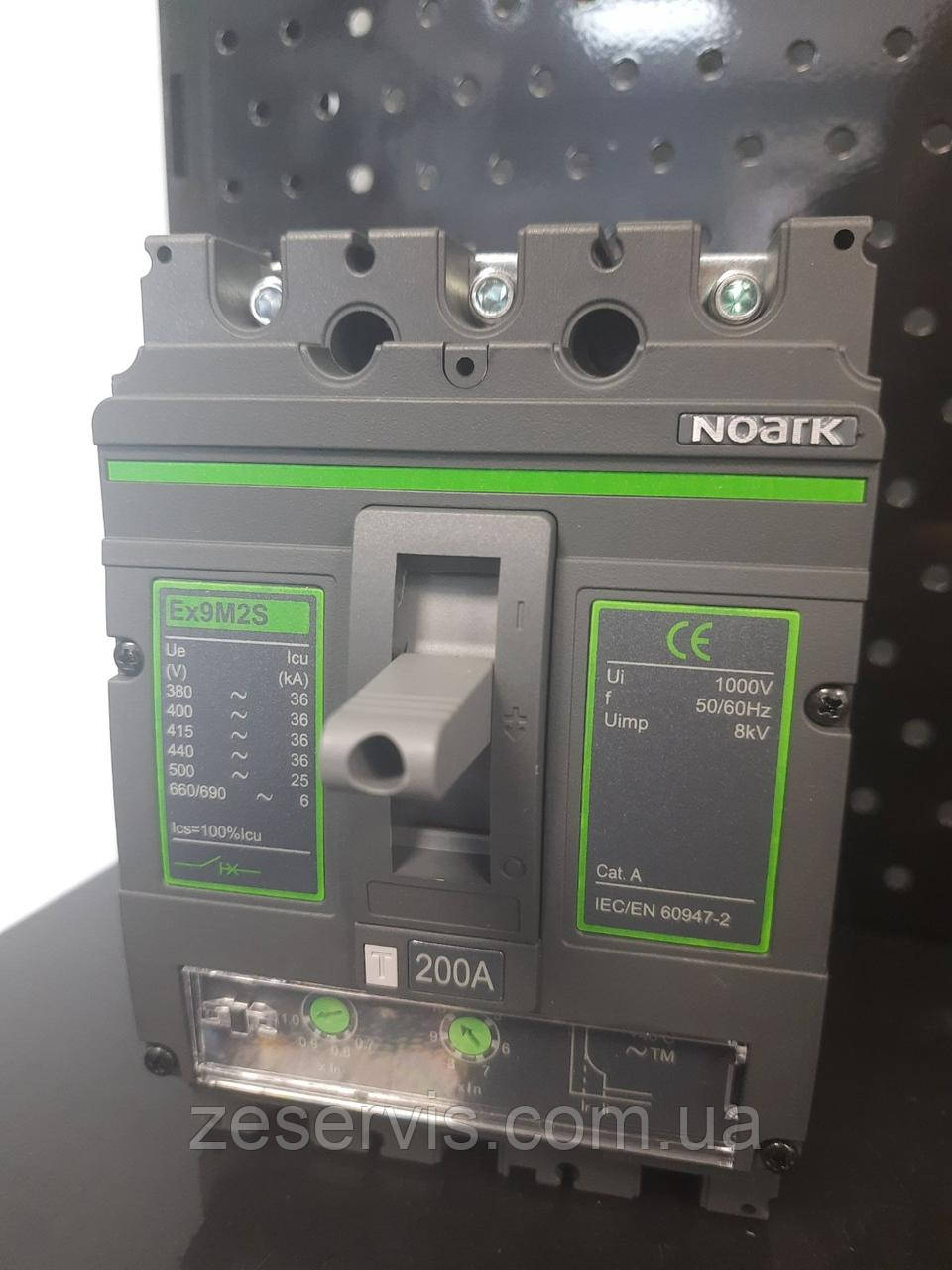 Автоматичний вимикач Ex9M2S TM 200 3P EU 36кА 200А, NOARK, фото 1