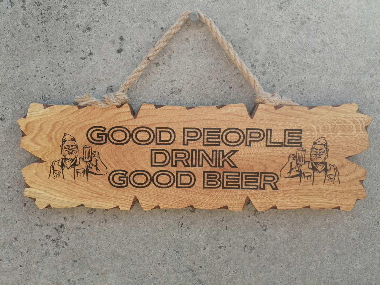 Табличка дерев'яна GOOD PEOPLE DRINK GOOD BEER, фото 1
