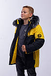 Тепла зимова куртка на хлопчика 6-16 років Подовжений підлітковий/ дитячий пуховик, парка для дітей і підлітків - зима 34, фото 2
