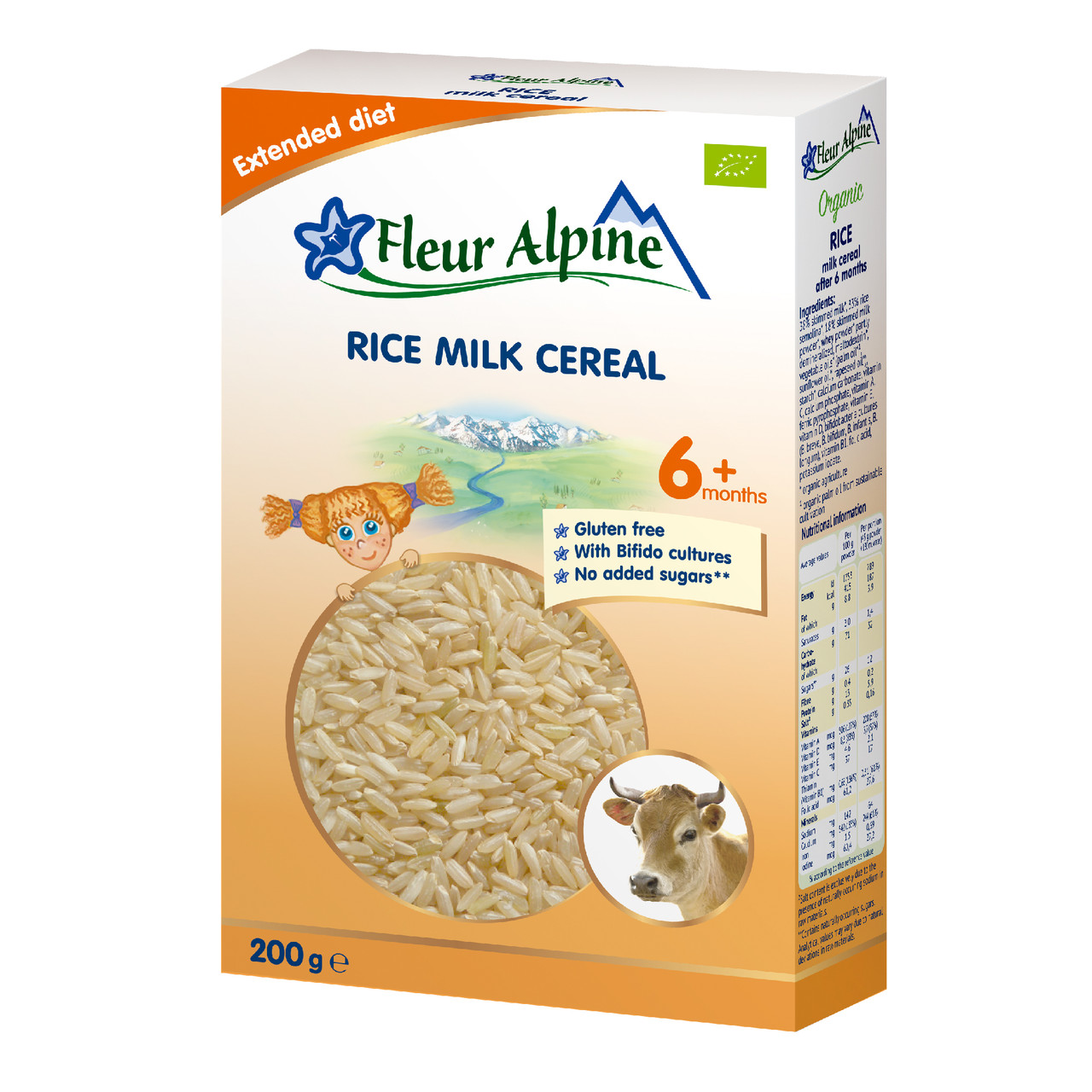 Каша молочна дитяча Fleur Alpine RICE (рисова), з 6 місяців, 200 г, фото 1