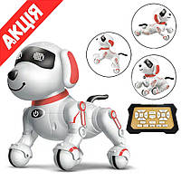 Собака робот на радіокеруванні 878C Інтерактивний собачка Розумний вихованець Іграшка щеня Робопес Рожевий Rby