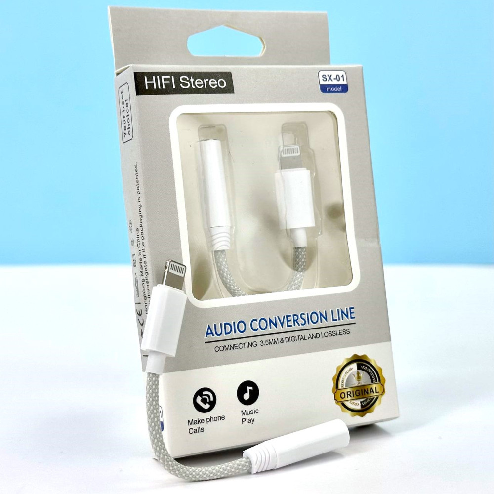 Перехідник SX-01 Lightning to AUX 3.5mm для iPhone