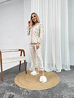 Стильна жіноча піжама сорочка і штани. Домашній одяг красивий. Набори для сну., фото 9