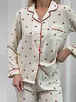 Стильна жіноча піжама сорочка і штани. Домашній одяг красивий. Набори для сну., фото 8