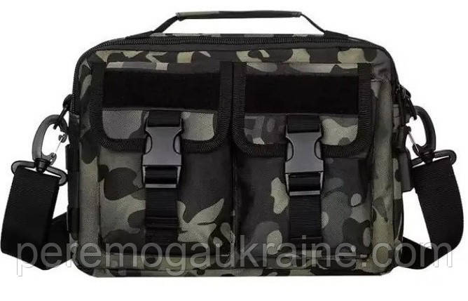 Тактична дорожня для документів та планшета Solve з USB Dark Camo CP KT6007030