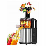 Соковитискач шнековий електрична сокодавка шнекова соковижималки для томатів віджимач яблук моркви зелені селдерею фруктів овочів, фото 5