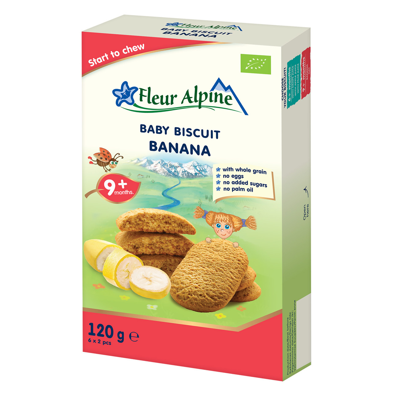 Печиво дитяче Fleur Alpine BANANA (бананове), від 9 місяців, 120 г