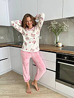 Ніжна мʼяка піжама. Домашній спальний комплект. Нічний одяг., фото 2