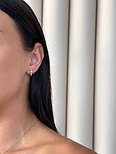 Сережки-хрестики міні на гвоздиках, модна біжутерія топ