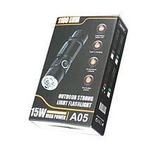 Ліхтар ручний A05-3XPG, power bank, Li-Ion акумулятор, індикація заряду, ЗУ Type-C, фото 6