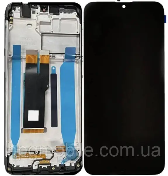 Дисплей для Nokia 2.3 модуль (екран та сенсор) з рамкою, оригінал, Чорний, фото 1