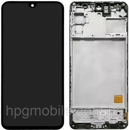 Дисплей для Samsung SM M317/ M31s 2020 OLED (ориг. розмір матриці) модуль (екран та сенсор) з рамкою, Black, фото 1