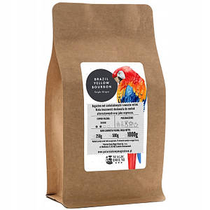 Кава в зернах 250 г Brazil Yellow Bourbon Arabica, свіжообсмажена