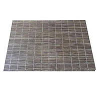 Килимок-сет на стіл бежево-сірий квадрат