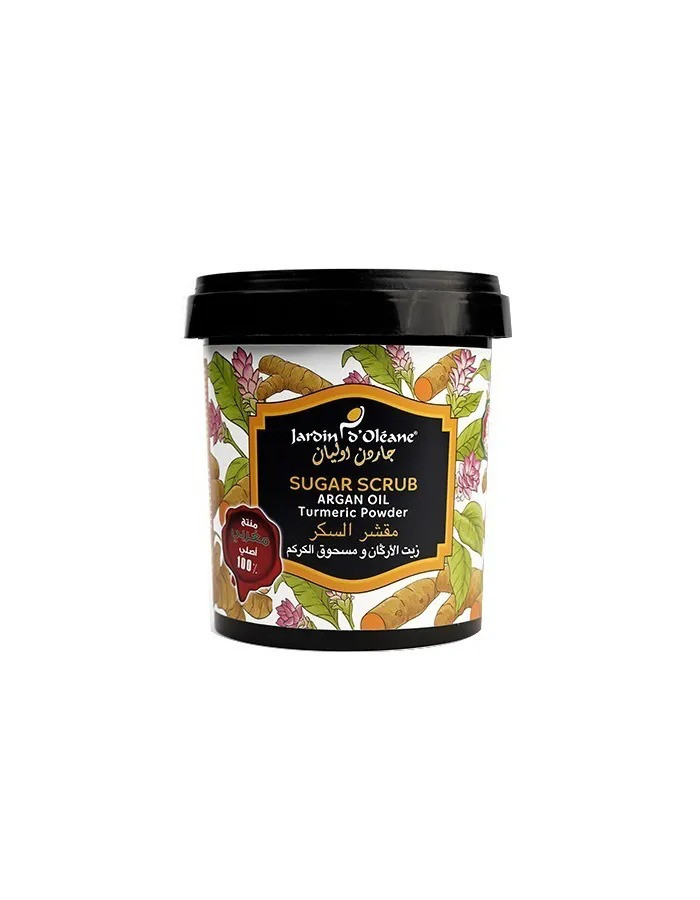 Цукровий скраб Jardin D Oleane Sugar scrub with argan oil and turmeric з аргановою олією та куркумою 500г
