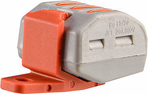 Фіксатор клеми DF-221 універсальний, АСКО-УКРЕМ, компактні безгвинтові клеми, фото 1