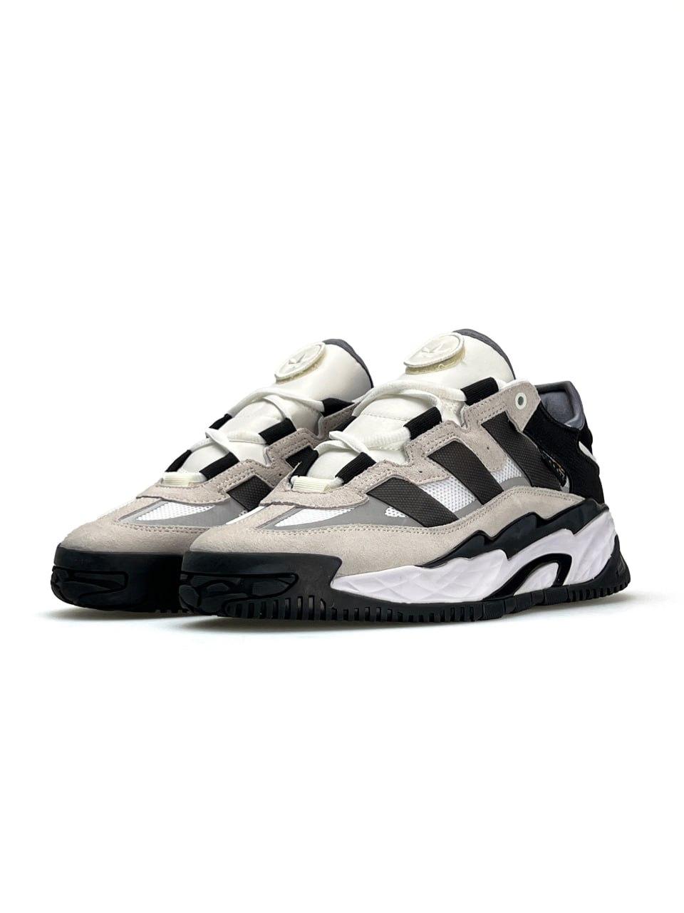 Чоловічі кросівки замша текстиль Adidas Originals Niteball Cordura Gray Black White, кеди Адідас Чоловіче взуття