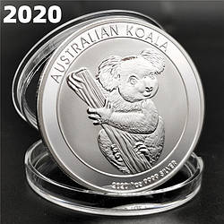 Сувенір зі Срібної монети 1 долар 2020г, "Коала" (Австралія)