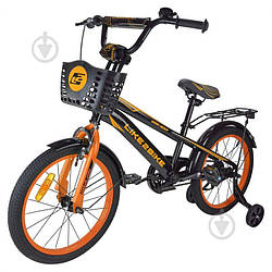Дитячий двоколісний велосипед 18 дюймів Like2bike Dark Rider з додатковими колесами