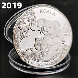 Сувенір зі Срібної монети 1 долар 2019г, "Коала" (Австралія)