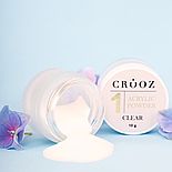 Акрилова пудра clear для манікюру від Crooz, прозора, 10 г, фото 3