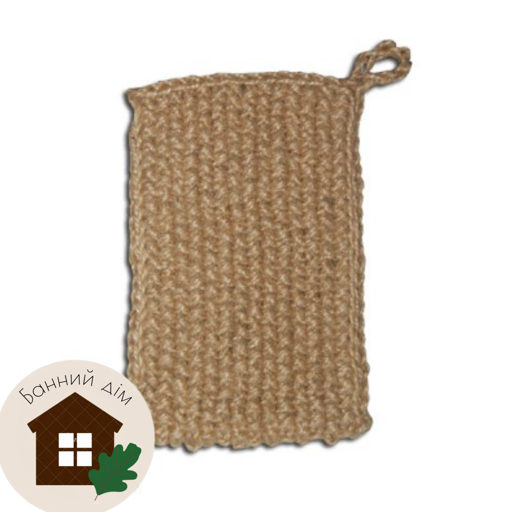 Мочалка лляна, кишеня (ручна в'язка), фото 1